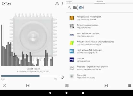 ZXTune - Chiptunes player android App screenshot 0